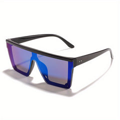 Flat Top Sunglasses Oversized Square Frame Gradient Lens UV400