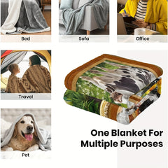 Cow Print Blanket Soft Winter Warm Lightweight Flannel Throw Blanket