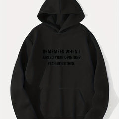 Funny Slogan Print Hoodie Men's Casual Pullover Hoodie