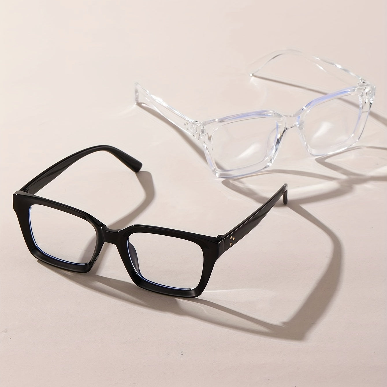 Clear Lens Glasses Square Eyewear Anti Light Eyeglasses