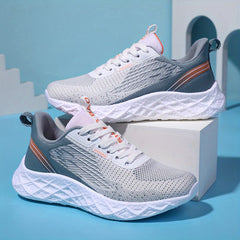 Women's Mesh Sneakers Casual Lace Up Platform Shoes Lightweight Sports Shoes