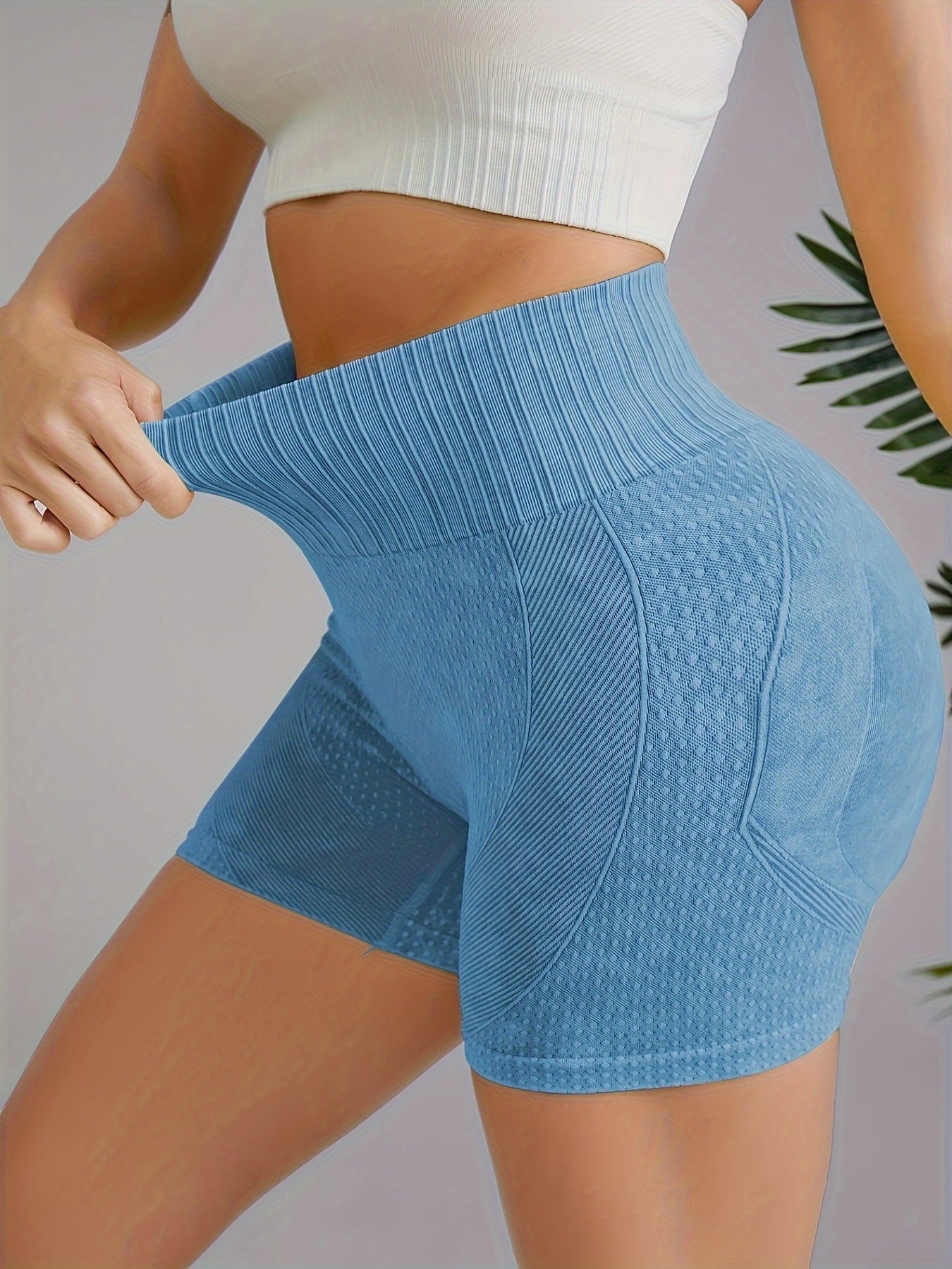 High Stretch Yoga Shorts Solid Running Workout Sports Shorts