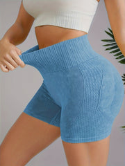 High Stretch Yoga Shorts Solid Running Workout Sports Shorts