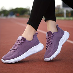 Breathable Lace Up Platform Casual Sneakers Women's Footwear