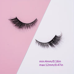 7 Pairs 3D Effect False Eyelashes Natural Look Fishtail End Eye Elongated Lashes