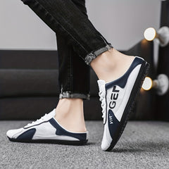 Men's Lace up Half Sneakers Odor Resistant Mules Lightweight Shoes