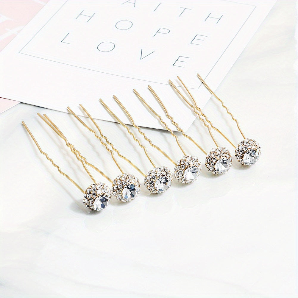 Rhinestone Hair Pin Wedding Accessory