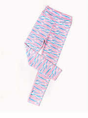 Girls Tie Dye Graphic Leggings Elastic High Waist Sports Pants