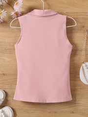 3pcs Toddler Girls Vest & Shorts & Cami Set Summer Clothes