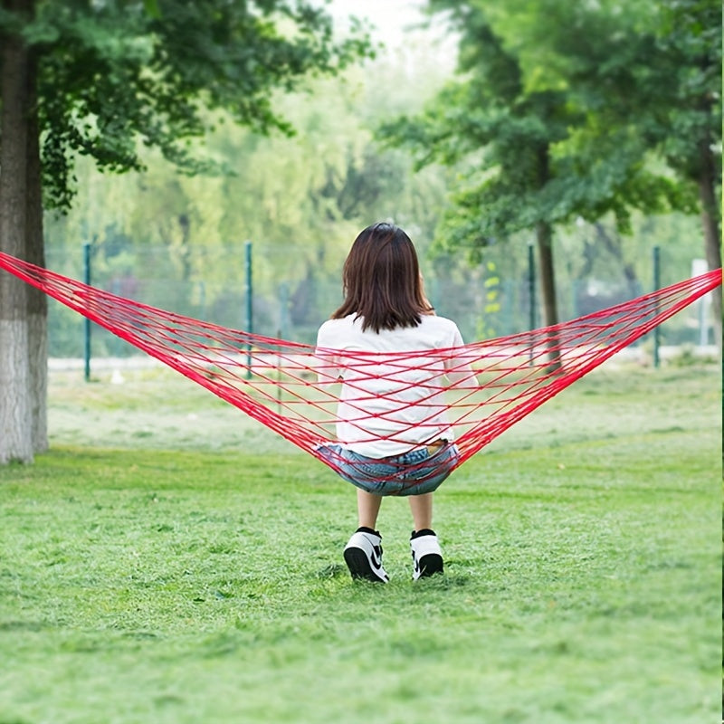 Portable Nylon Rope Mesh Hammock for Outdoor Camping