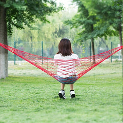 Portable Nylon Rope Mesh Hammock for Outdoor Camping