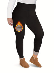Solid Liner Fleece High Rise Leggings