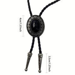 Polish Rose Stone Tie Buckle Vintage Necktie For Men
