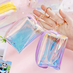 Transparent Laser Coin Purse Mini Key Bag Small Storage Bag For Girls