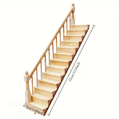 Mini Dollhouse Furniture Left and Right Handrails Stair Model