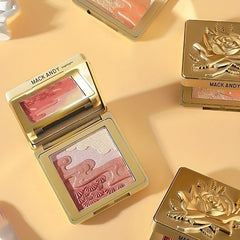 Blush Shimmer Glow Waterproof Palette Highlighter Blush Eyeshadow