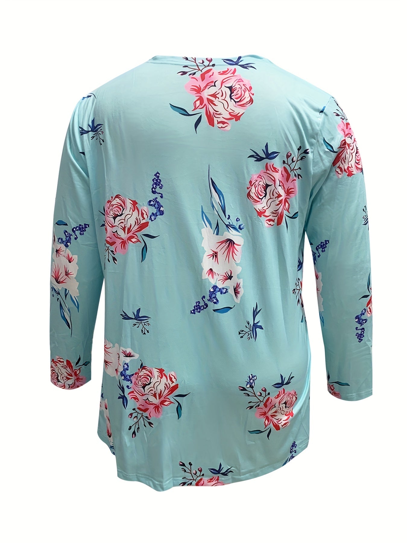 Floral Print Long Sleeve Open Front Cardigan