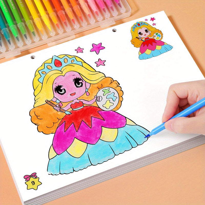 Princess Coloring Book for Kids - Fun Cartoon Graffiti Book for Early Learning