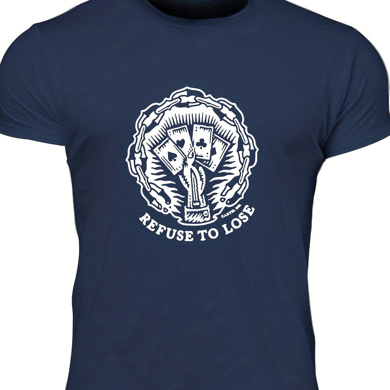 Men's Letter Print T shirt, Casual Tee for Summer