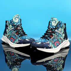 Chinese Dragon Lucky Charm Men's High Top Basketball Shoes