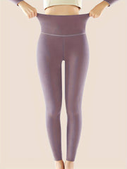 Colorblock Thermal Pants Soft & Comfy Slim Elastic Tights