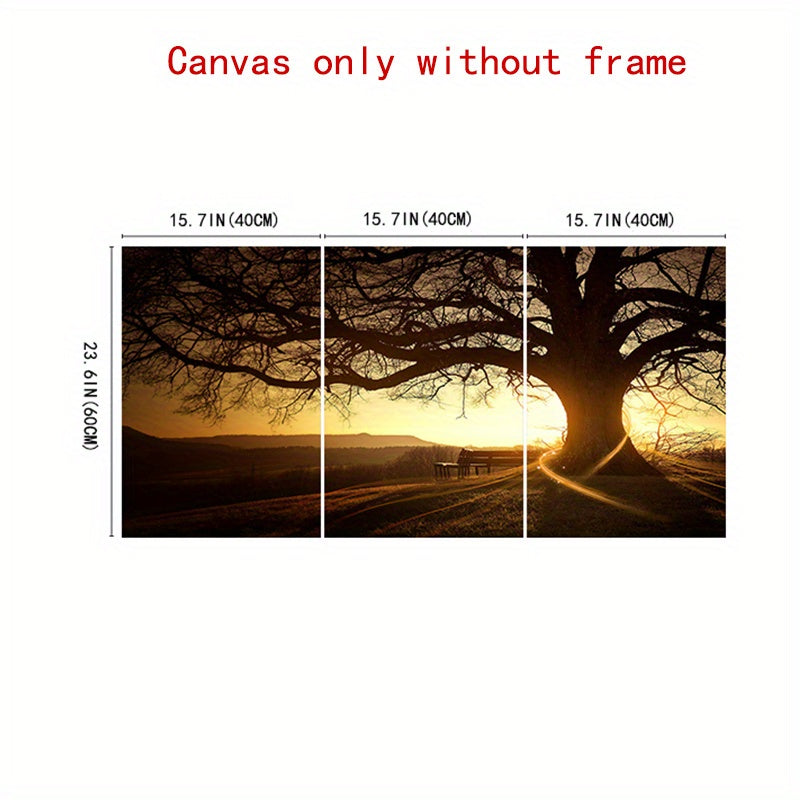 3pc Landscape Canvas Paintings for Home Decor 23.6x35.4 Inches