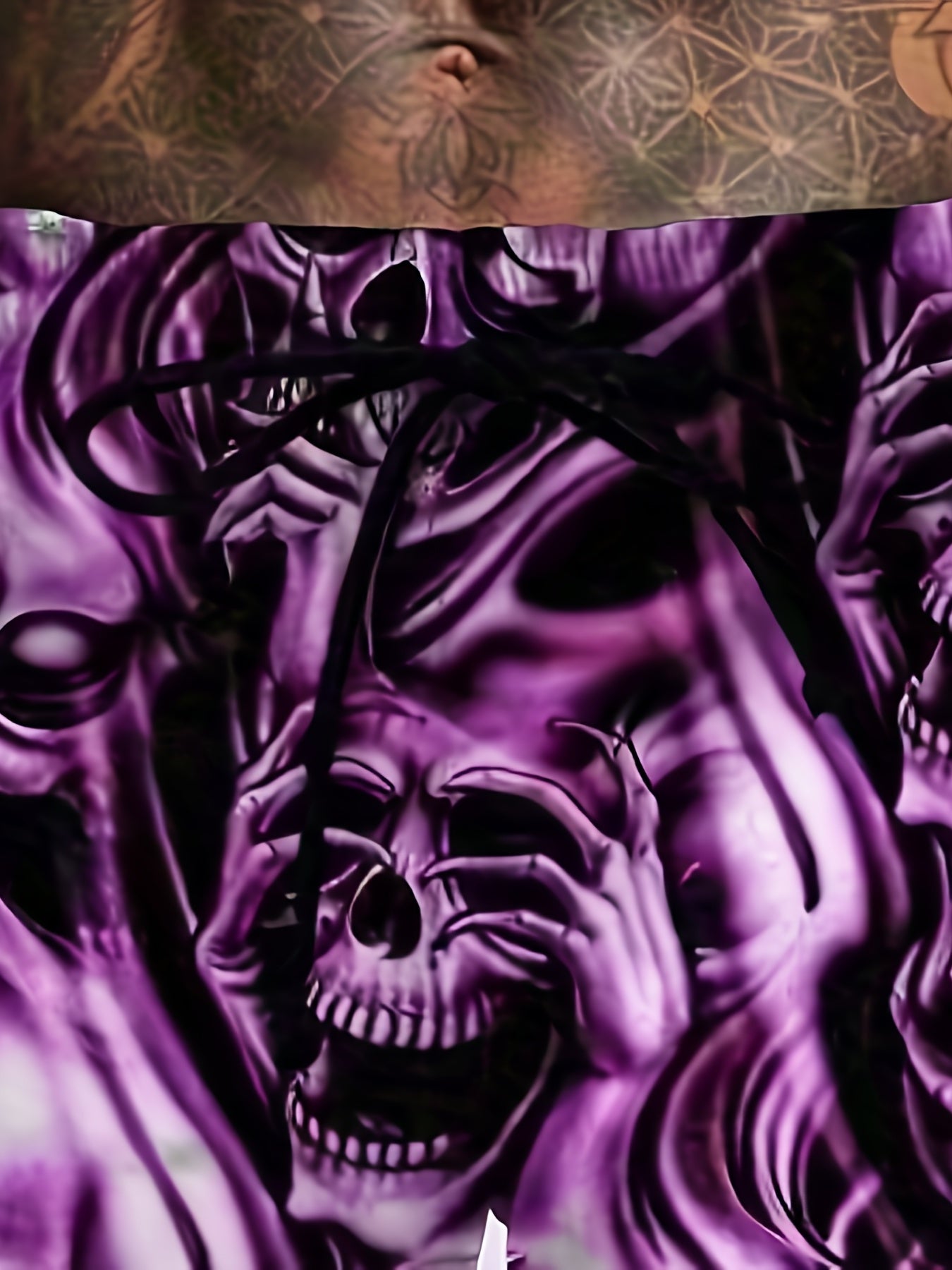 Men's Skull Graphic Shorts with 3D Print & Elastic Waist
