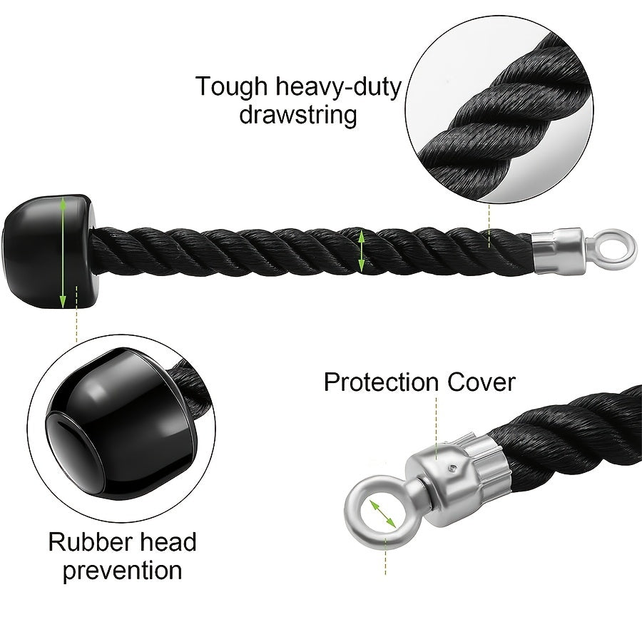 1pc Pull Down Rope Single Grip Tricep And Bicep Exercise Attachment