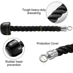 1pc Pull Down Rope Single Grip Tricep And Bicep Exercise Attachment