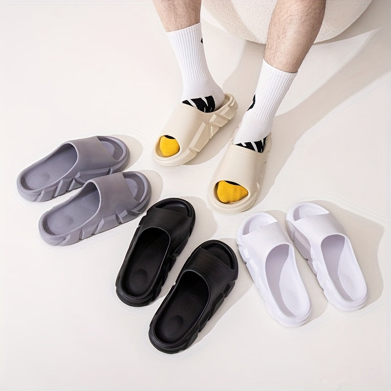 Men's Slip On Platform Slides Lightweight Slippers