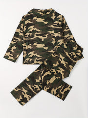 Kids Camouflage Army Uniform Costume Boy's Camo Tactical Suit