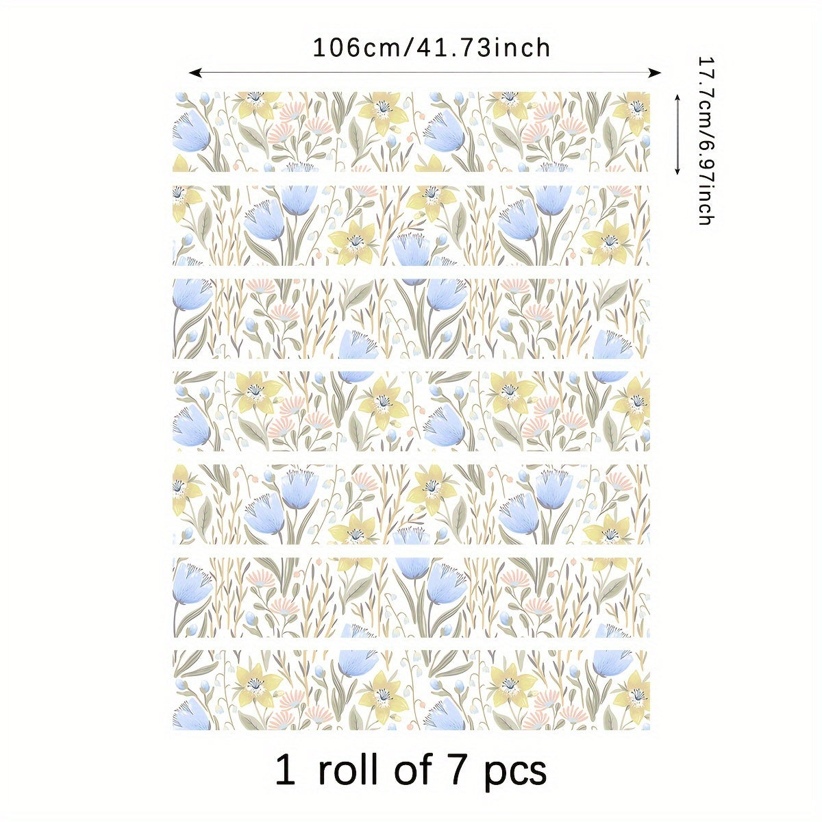 7pcs Cartoon Plant Staircase Sticker Waterproof Self-adhesive Home Decoration