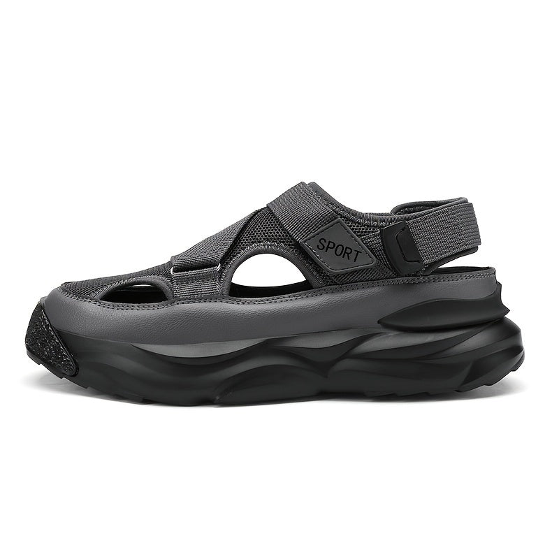 Men's Platform Sandals Non Slip Closed Toe Shoes