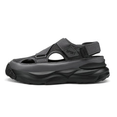 Men's Platform Sandals Non Slip Closed Toe Shoes