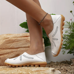Women's Hollow Out Flat Loafers Low Top Breathable Shoes