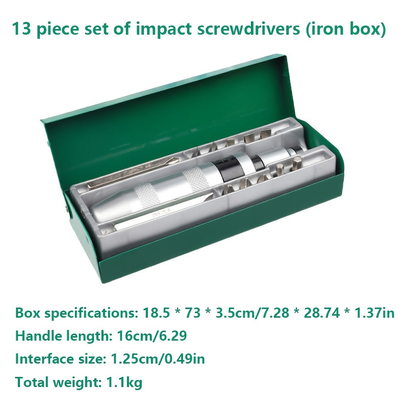 13pcs Percussion Screwdrivers Set Repair Tools Set