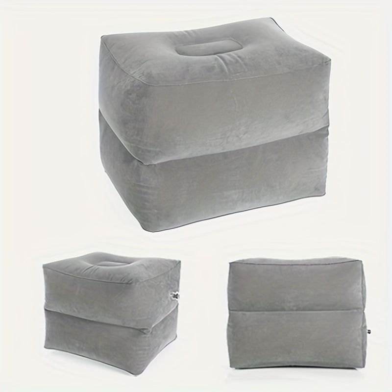 Inflatable Flocking PVC Ottomans for Travel and Office Nap