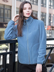 Double Sided Fleece Anti-Static Warm Jacket Women's Sportswear