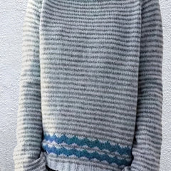 Striped Crew Neck Pullover Sweater Long Sleeve Casual Fall Winter Women's Clothi