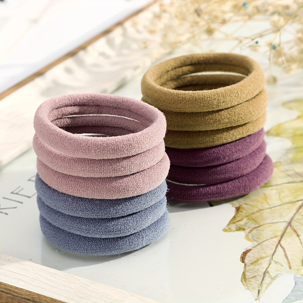 50pcs Colorful Cartoon Elastic Hair Ties - Fun Hair Accessories for Girls