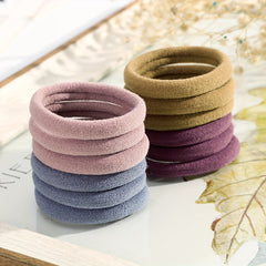 50pcs Colorful Cartoon Elastic Hair Ties - Fun Hair Accessories for Girls