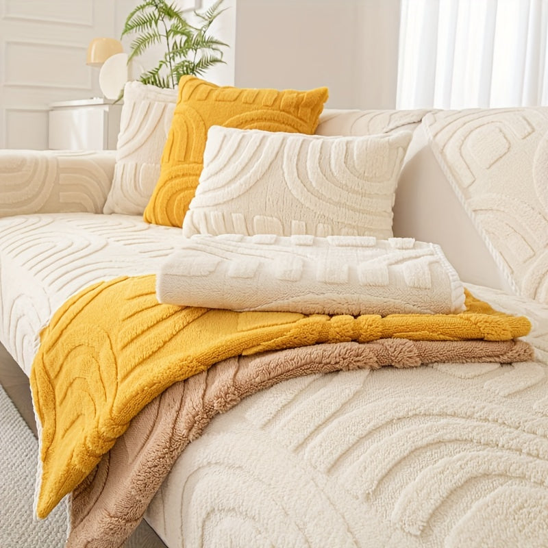 Cotton Plush Sofa Cover Non Slip Slipcover Couch Protector for Dog