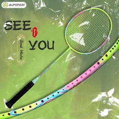 ALP DJ Badminton Racket Full Carbon Fiber Lightweight Flexible Gift