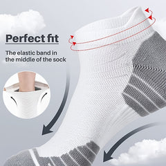 Breathable Men's Running Ankle Socks 4-Pack Moisture Wicking Comfort