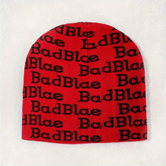 Winter Letter Printed Warm Hat Windproof Ear Protection Knitted Beanie