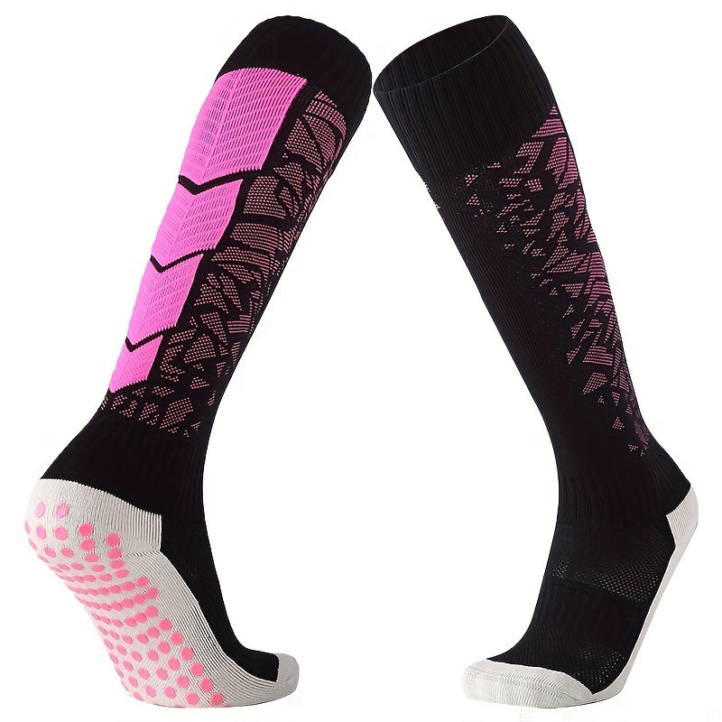Breathable Non Slip Knee High Sports Socks for Running Basketball Football