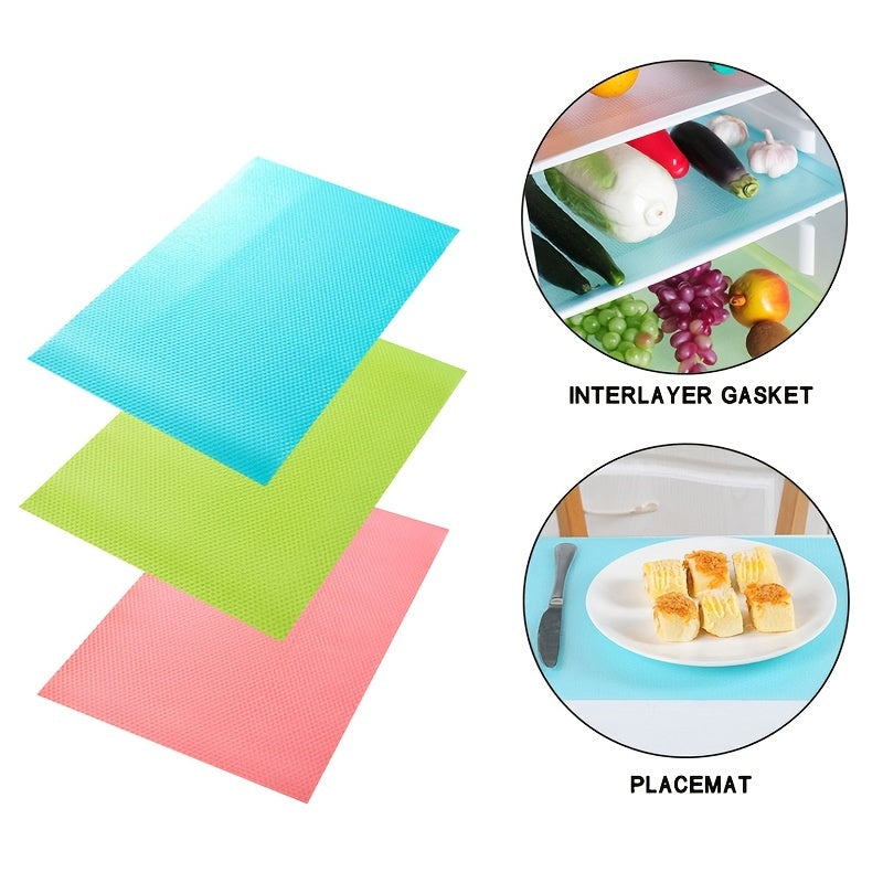 12pcs Cuttable Shelf Liners Washable Moisture-proof Fridge Mats