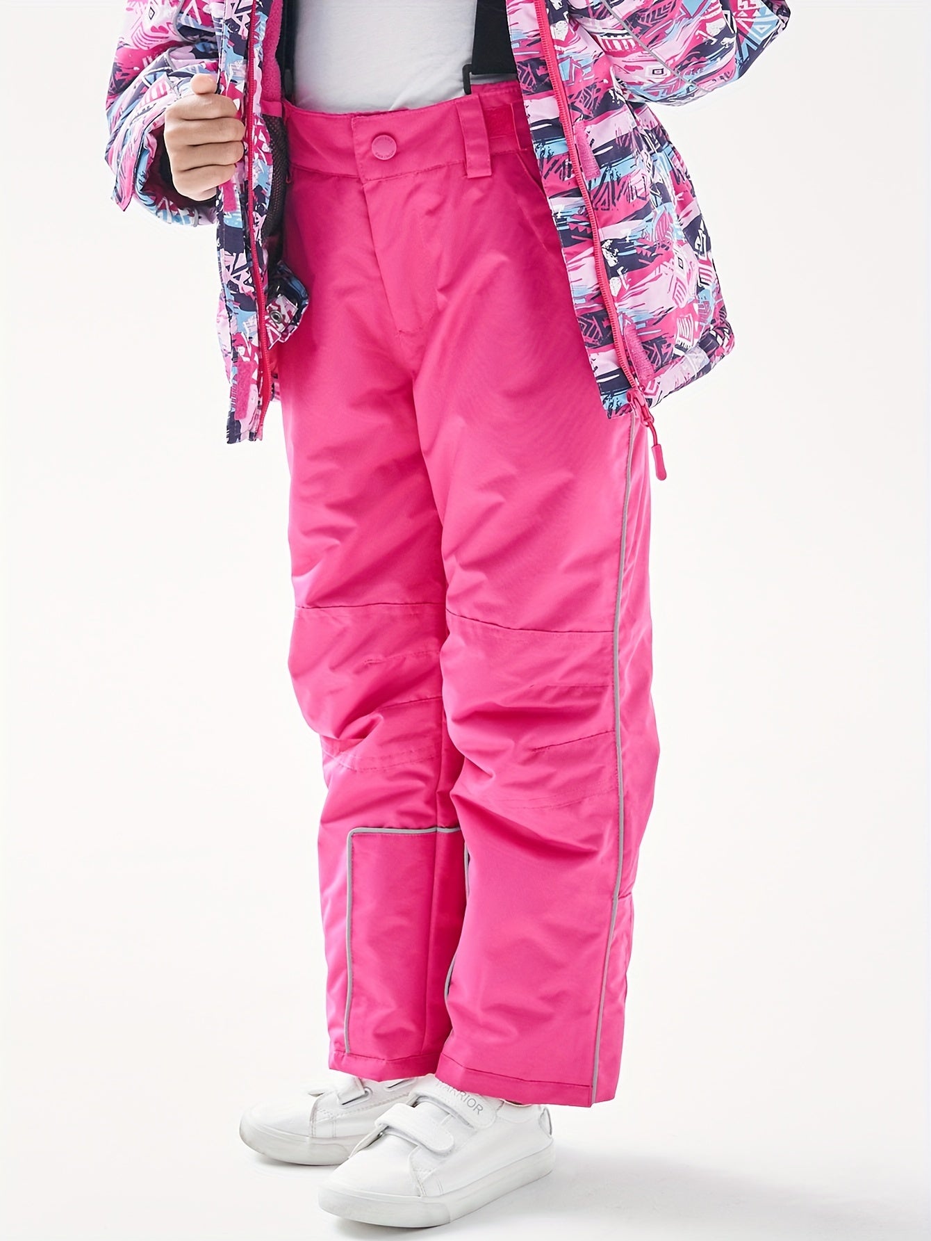 Girls Waterproof Ski Pants with Suspenders - Winter Sports Gift