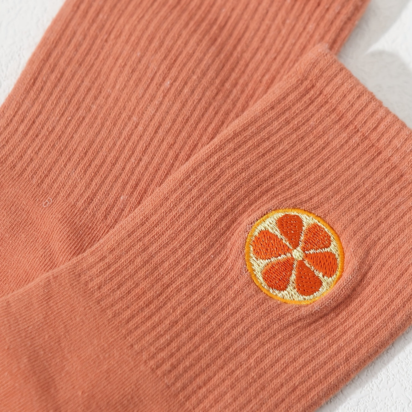 Fruit Embroidery Socks for Women