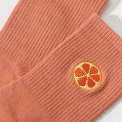 Fruit Embroidery Socks for Women
